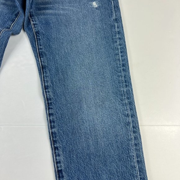 Abercrombie Fitch Jean Men 29x28* Langdon Skinny Blue Distressed Denim Tag 28x30 - Picture 3 of 16